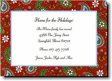 Holiday Invitations by Boatman Geller - Paisley Red