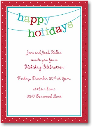 Holiday Invitations by Boatman Geller - Banner Happy Holidays