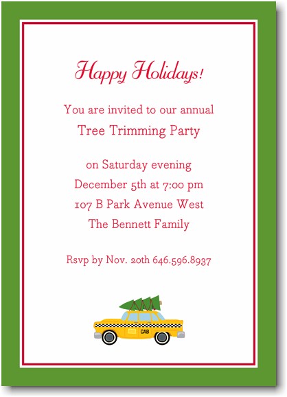 Holiday Invitations by Boatman Geller - Christmas Taxi