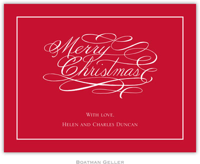 Holiday Greeting Cards by Boatman Geller - Merry Christmas Script