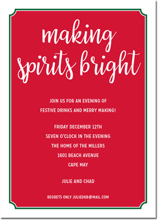 Holiday Invitations by Boatman Geller - Spirits Bright
