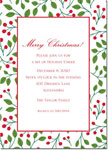 Holiday Invitations by Boatman Geller - Christmas Berries Red