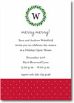 Boatman Geller Holiday Invitations - Wreath Monogram