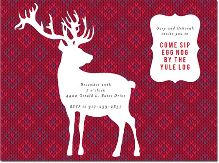 Holiday Invitations by Chatsworth - Deer Sweater Invite