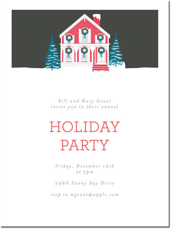 Holiday Invitations by Chatsworth - Trimmed Home Invite