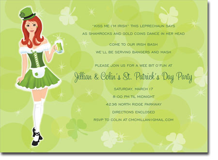 Noteworthy Collections - Holiday Invitations (St. Patrick's Day Girl) Noteworthy Collections - Holiday Invitations (St. Patrick's Day Girl)