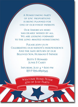 Noteworthy Collections - Holiday Invitations (Patriotic Oval) Noteworthy Collections - Holiday Invitations (Patriotic Oval)