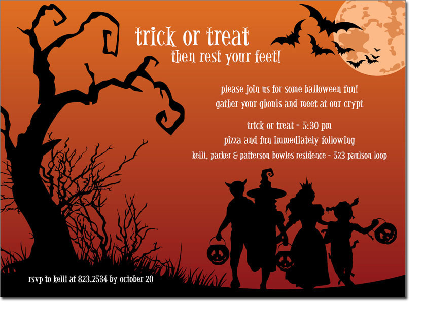 sample halloween invitations