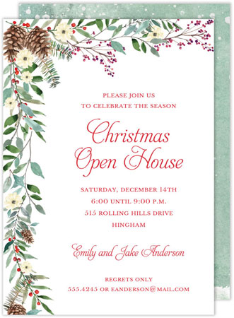 Holiday Invitations by PicMe Prints - Woodland Flora