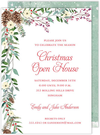 Holiday Invitations by PicMe Prints - Woodland Flora Holiday Invitations by PicMe Prints - Woodland Flora