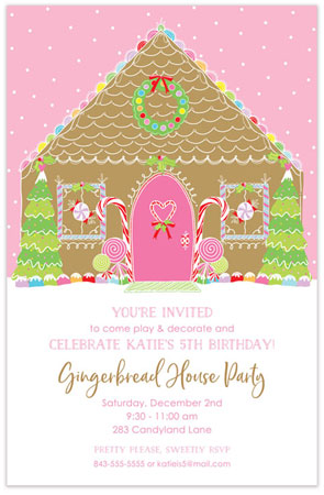 Holiday Invitations by PicMe Prints - Gingerbread Holiday Invitations by PicMe Prints - Gingerbread