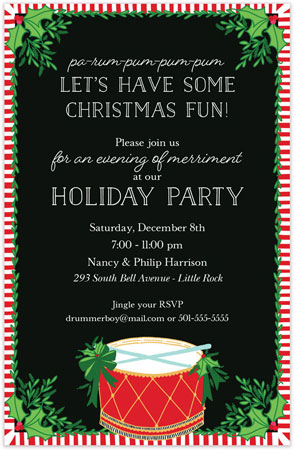 Holiday Invitations by PicMe Prints - Holiday Drum Holiday Invitations by PicMe Prints - Holiday Drum
