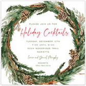 Holiday Invitations by PicMe Prints - Pinecone Wreath