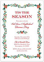 Holiday Invitations by Stacy Claire Boyd (Bright Berry Border)