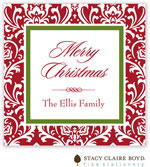 Holiday Gift Stickers by Stacy Claire Boyd (Vintage Damask Red)