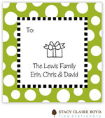 Stacy Claire Boyd - Holiday Gift Stickers (Funky Dot - Green)