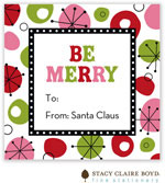 Stacy Claire Boyd - Holiday Gift Stickers (Retro Wishes - Red)