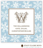 Holiday Gift Stickers by Stacy Claire Boyd (Fanciful Snowflakes - Blue)