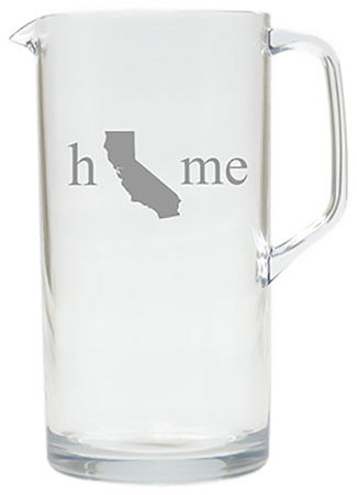 Non-Personalized Tritan Pitcher (64oz) by Carved Solutions - Home State Non-Personalized Tritan Pitcher (64oz) by Carved Solutions - Home State