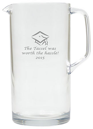 Personalized Tritan Pitcher (64oz) by Carved Solutions - Tassel Worth The Hassle