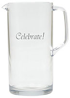 Non-Personalized Tritan Pitcher (64oz) by Carved Solutions - Celebrate