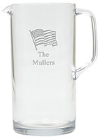 Personalized Tritan Pitcher (64oz) by Carved Solutions - Flag