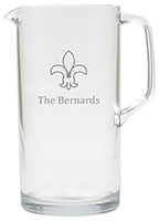 Personalized Tritan Pitcher (64oz) by Carved Solutions - Fleur De Lis