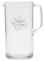 Non-Personalized Tritan Pitcher (64oz) by Carved Solutions - Happy New Year