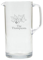 Personalized Tritan Pitcher (64oz) by Carved Solutions - Leaf