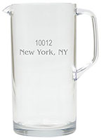 Personalized Tritan Pitcher (64oz) by Carved Solutions - Zip Code