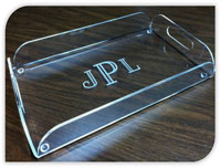 Personalized Acrylic Serving Tray With Handles