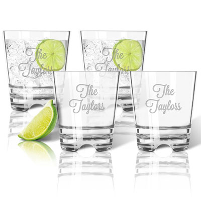 Personalized Tritan Double Old Fashioned: Set Of 4
