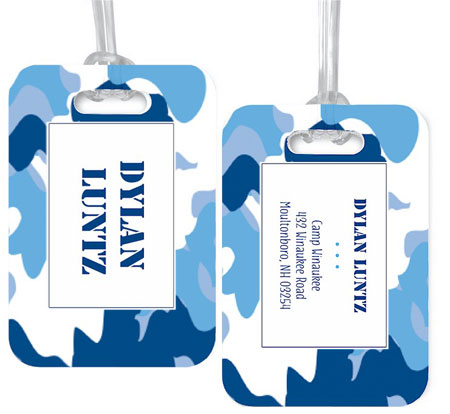 3 Bees - Luggage/ID Tags (Camo Blue)