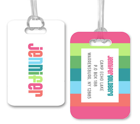 3 Bees - Luggage/ID Tags (Pastel Stripe)