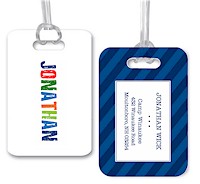 3 Bees - Luggage/ID Tags (Diagonal Stripe Boy)