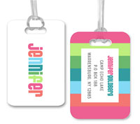 3 Bees - Luggage/ID Tags (Pastel Stripe)