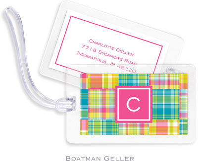 Boatman Geller Luggage/ID Tags - Madras Patch Bright Boatman Geller Luggage/ID Tags - Madras Patch Bright