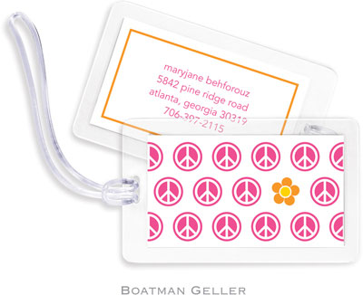 Boatman Geller Luggage/ID Tags - Peace Repeat Boatman Geller Luggage/ID Tags - Peace Repeat