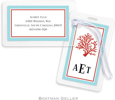 Boatman Geller Luggage/ID Tags - Coral Boatman Geller Luggage/ID Tags - Coral