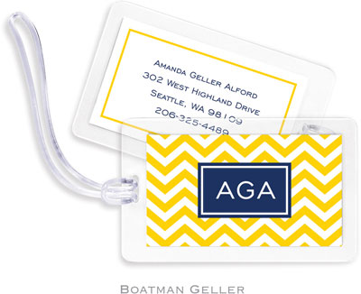 Boatman Geller Luggage/ID Tags - Chevron Sunflower Boatman Geller Luggage/ID Tags - Chevron Sunflower