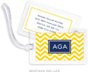 Boatman Geller Luggage/ID Tags - Chevron Sunflower