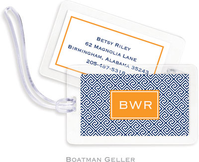 Boatman Geller - Create-Your-Own Personalized Laminated ID Tags (Greek Key)