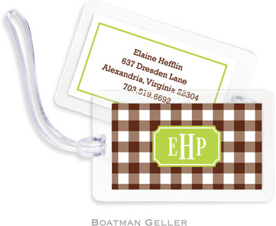 Boatman Geller - Create-Your-Own Personalized Laminated ID Tags (Classic Check)