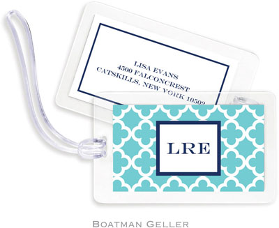 Boatman Geller - Create-Your-Own Luggage/ID Tags - Bristol Tile Teal