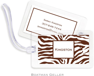 Boatman Geller - Create-Your-Own Luggage/ID Tags - Zebra Chocolate
