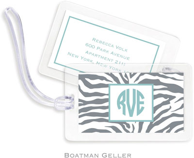 Boatman Geller - Create-Your-Own Luggage/ID Tags - Zebra Gray