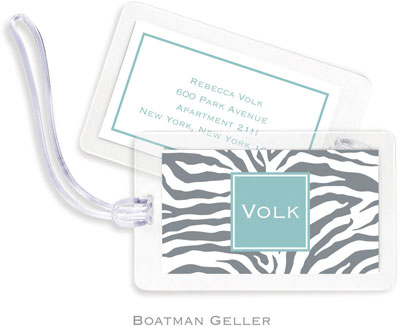 Boatman Geller - Create-Your-Own Luggage/ID Tags - Zebra Gray Preset