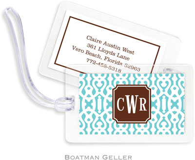 Boatman Geller - Create-Your-Own Luggage/ID Tags - Cameron Teal Preset