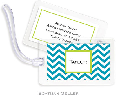 Boatman Geller - Create-Your-Own Luggage/ID Tags - Chevron Turquoise Boatman Geller - Create-Your-Own Luggage/ID Tags - Chevron Turquoise