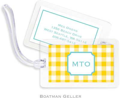 Boatman Geller - Create-Your-Own Luggage/ID Tags - Classic Check Sunflower Boatman Geller - Create-Your-Own Luggage/ID Tags - Classic Check Sunflower